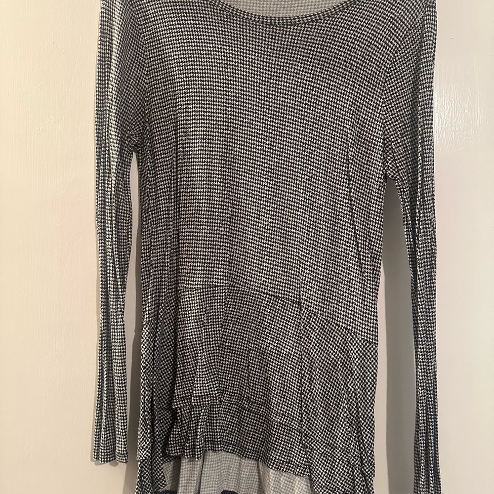 Michael Kors Gray Tiered Long Sleeve Tunic